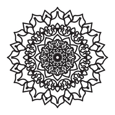 Süslü çember deseni. Mandala 'yı çek. Klasik Dekoratif Elementler. Vektör çizimi. Kırmızı sarı mavi gradyan. Kitap tebrik kartı davetiyesi dövmesi için. Stres Önleyici Terapi Kalıbı