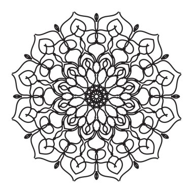 Süslü çember deseni. Mandala 'yı çek. Klasik Dekoratif Elementler. Vektör çizimi. Kırmızı sarı mavi gradyan. Kitap tebrik kartı davetiyesi dövmesi için. Stres Önleyici Terapi Kalıbı