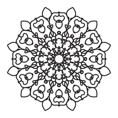 Süslü çember deseni. Mandala 'yı çek. Klasik Dekoratif Elementler. Vektör çizimi. Kırmızı sarı mavi gradyan. Kitap tebrik kartı davetiyesi dövmesi için. Stres Önleyici Terapi Kalıbı