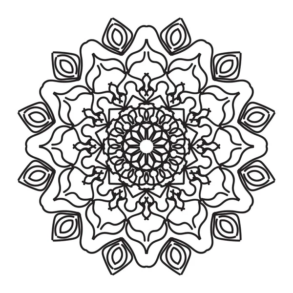 Σχέδιο Διακοσμητικού Κύκλου Χέρι Ισοπαλία Mandala Εκλεκτά Διακοσμητικά Στοιχεία Εικονογράφηση — Διανυσματικό Αρχείο