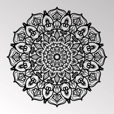 Mandala vektör elementi yuvarlak süslemesi