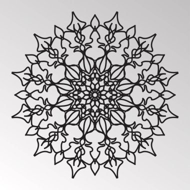 Mandala vektör elementi yuvarlak süslemesi