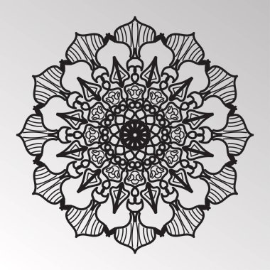 Mandala vektör elementi yuvarlak süslemesi