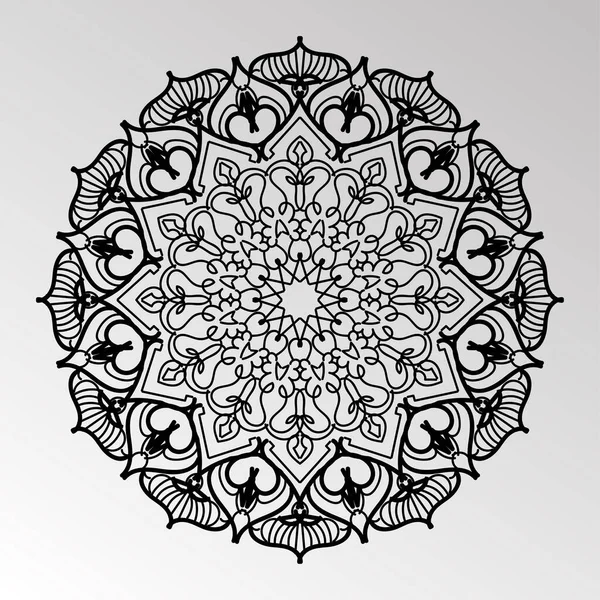 Mandala Élément Vecteur Ornement Rond Décoration — Image vectorielle
