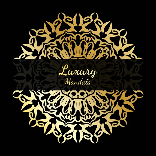 Luxus Mandala Hintergrund Mit Goldenem Arabesken Muster Arabisch Islamischer Ost — Stockvektor