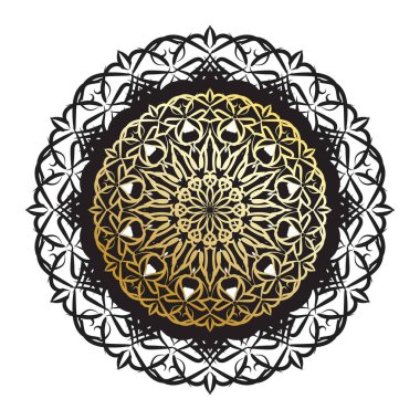 Vektör yuvarlak soyut çember. Lüks Mandala tarzı.