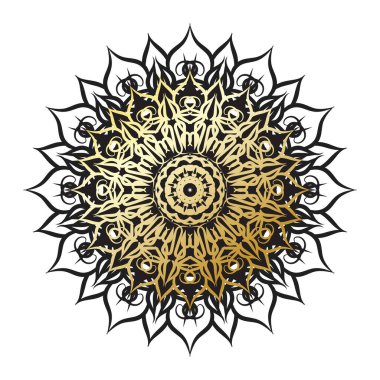 Vektör yuvarlak soyut çember. Lüks Mandala tarzı.