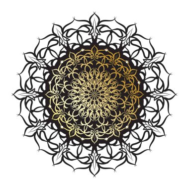 Vektör yuvarlak soyut çember. Lüks Mandala tarzı.