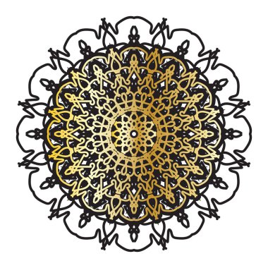 Vektör yuvarlak soyut çember. Lüks Mandala tarzı.