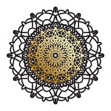 Vektör yuvarlak soyut çember. Lüks Mandala tarzı.