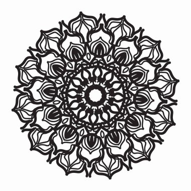 Vektör yuvarlak soyut çember. Mandala tarzı. EPS 10