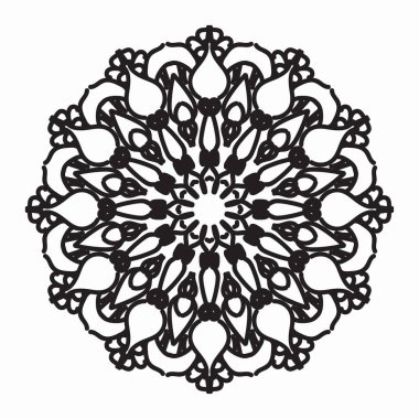 Vektör yuvarlak soyut çember. Mandala tarzı. EPS 10