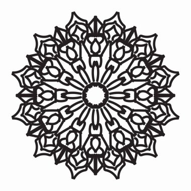 Vektör yuvarlak soyut çember. Mandala tarzı. EPS 10