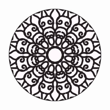 Vektör yuvarlak soyut çember. Mandala tarzı. EPS 10