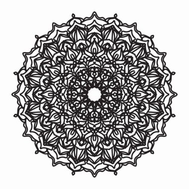 Vektör yuvarlak soyut çember. Mandala tarzı. EPS 10