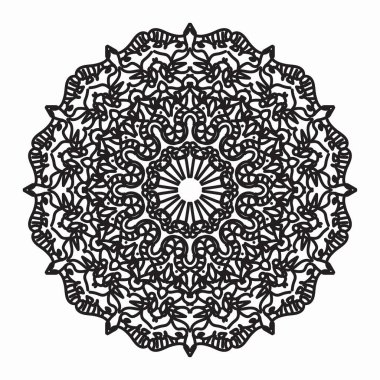 Vektör yuvarlak soyut çember. Mandala tarzı. EPS 10