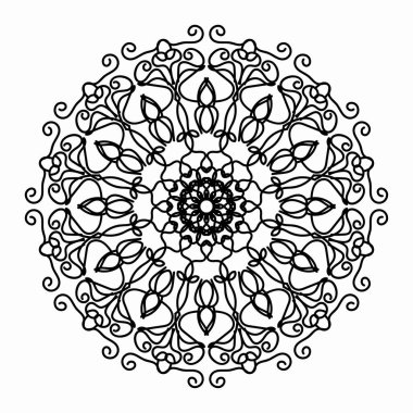 Vektör yuvarlak soyut çember. Mandala tarzı. EPS 10