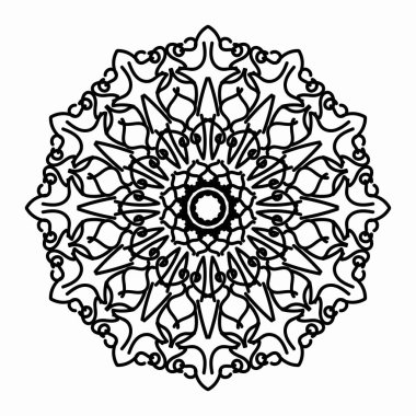 Vektör yuvarlak soyut çember. Mandala tarzı. EPS 10