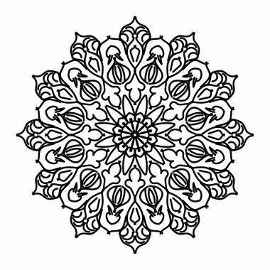 Vektör yuvarlak soyut çember. Mandala tarzı. EPS 10