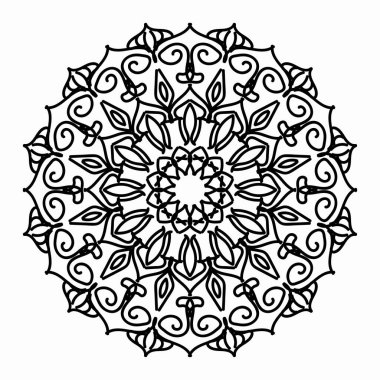 Vektör yuvarlak soyut çember. Mandala tarzı. EPS 10