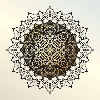 Vektör yuvarlak soyut çember. Mandala tarzı. EPS 10