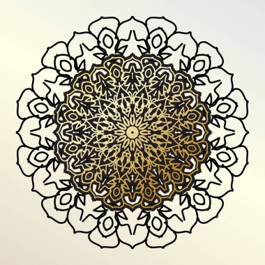 Vektör yuvarlak soyut çember. Mandala tarzı. EPS 10