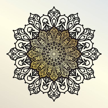 Vektör yuvarlak soyut çember. Mandala tarzı. EPS 10