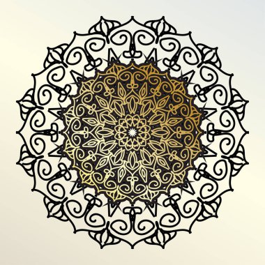 Vektör yuvarlak soyut çember. Mandala tarzı. EPS 10