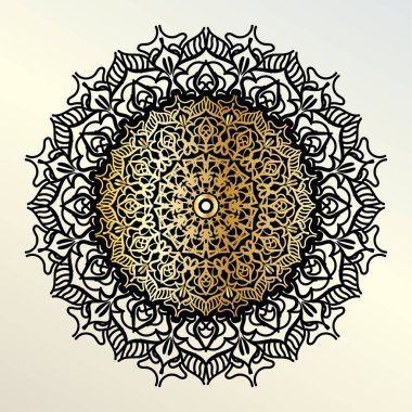 Vektör yuvarlak soyut çember. Mandala tarzı. EPS 10