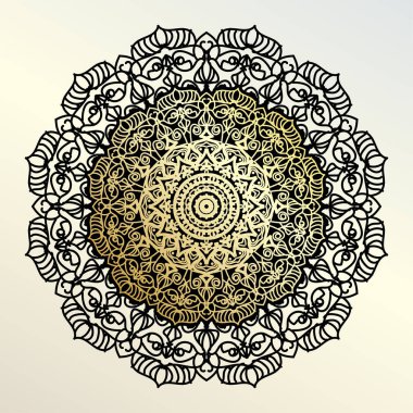 Vektör yuvarlak soyut çember. Mandala tarzı. EPS 10