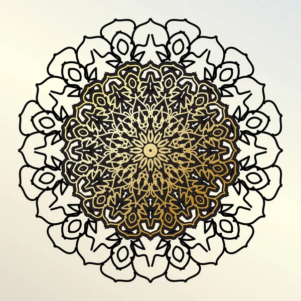 Vector Círculo Abstracto Redondo Estilo Mandala Eps — Archivo Imágenes Vectoriales