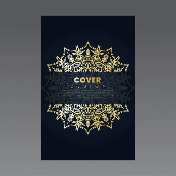 Cover Banner Card Template Background Mandala — Stock Vector