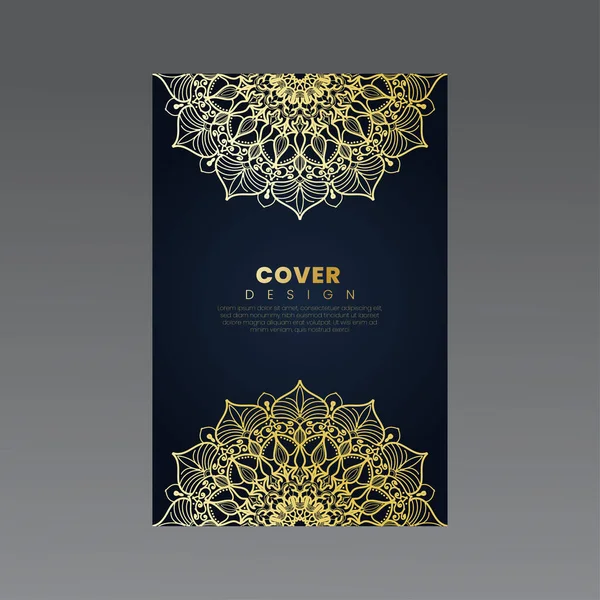 Cover Banner Oder Kartenvorlage Und Hintergrund Mit Mandala — Stockvektor