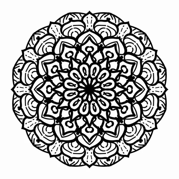 Decoratieve Ronde Bloemen Mandala — Stockvector