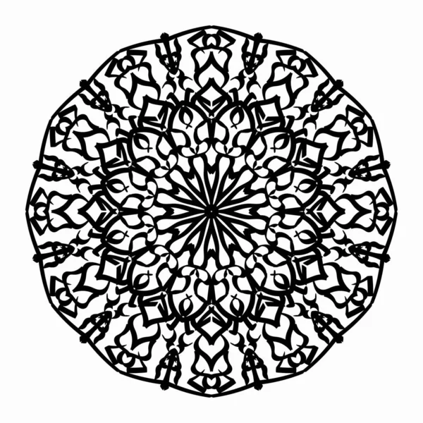 Dekoratif yuvarlak çiçekli mandala.