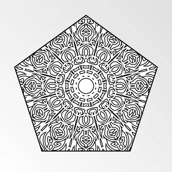 Mandala Floral Redondo Decorativo — Vector de stock