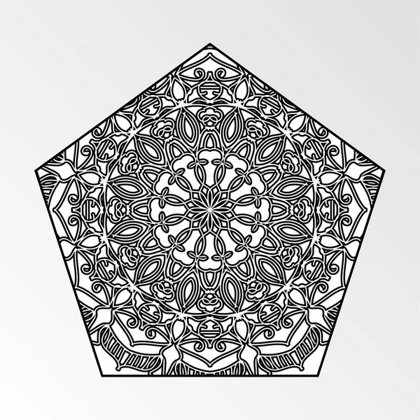 Decoratieve Ronde Bloemen Mandala — Stockvector