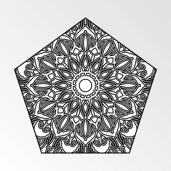 Mandala Floral Redondo Decorativo — Archivo Imágenes Vectoriales