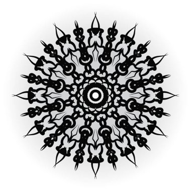 Vektör yuvarlak soyut daire. Mandala stili.