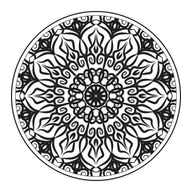 Vektör yuvarlak soyut daire. Mandala stili.