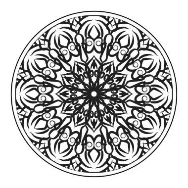 Vektör yuvarlak soyut daire. Mandala stili