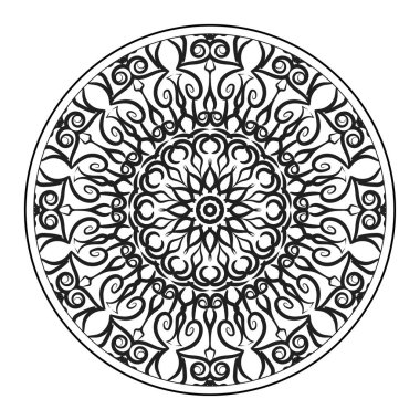 Vektör yuvarlak soyut daire. Mandala stili