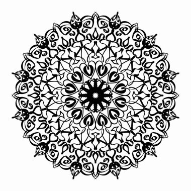 Vektör yuvarlak soyut daire. Mandala stili