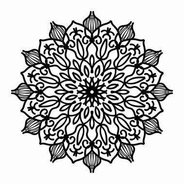 Vektör yuvarlak soyut daire. Mandala stili