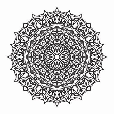 Vektör yuvarlak soyut çember. Lüks Mandala tarzı