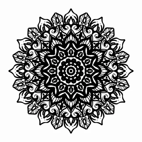 Vector Círculo Abstracto Redondo Estilo Mandala — Vector de stock