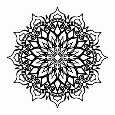 Vektör yuvarlak soyut çember. Lüks Mandala tarzı