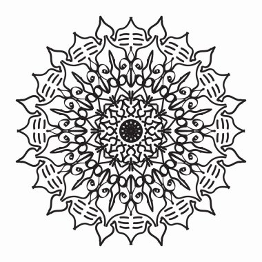 Vektör yuvarlak soyut daire. Mandala stili.