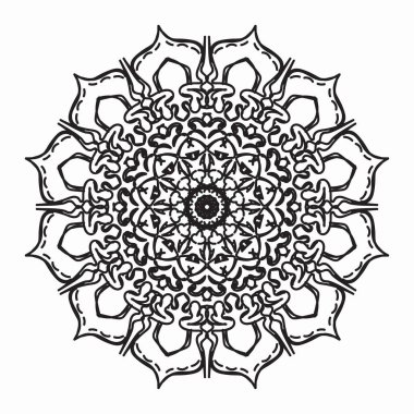 Vektör yuvarlak soyut daire. Mandala stili.