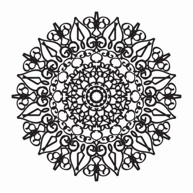 Vektör yuvarlak soyut daire. Mandala stili.